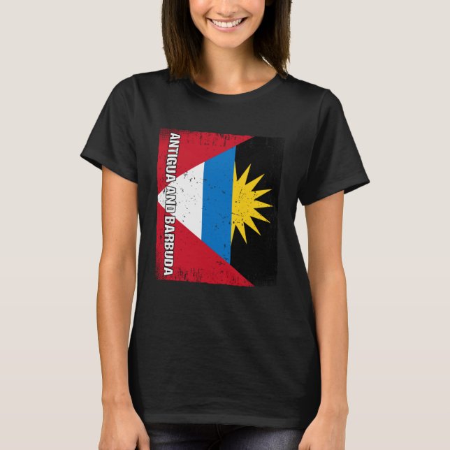 Antiguan Flag Antigua and Barbuda T-Shirt (Vorderseite)