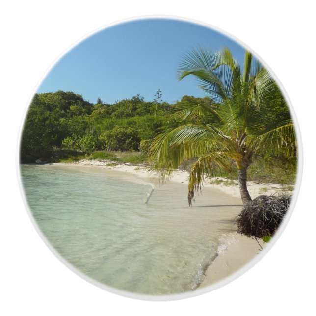 Antiguan Strand Schöne tropische Landschaft Keramikknauf (Vorderseite)