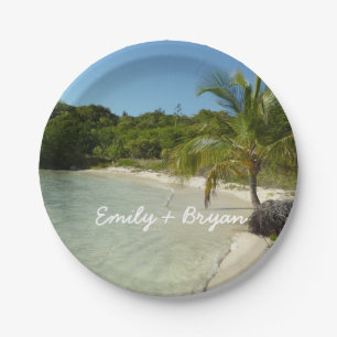 Antiguan Strand Schöne tropische Landschaft Pappteller