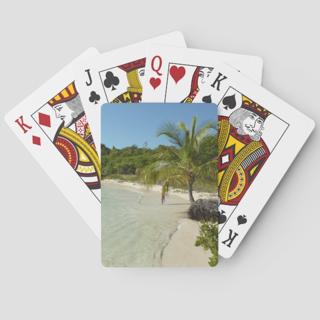 Antiguan Strand Schöne tropische Landschaft Spielkarten (Rückseite)