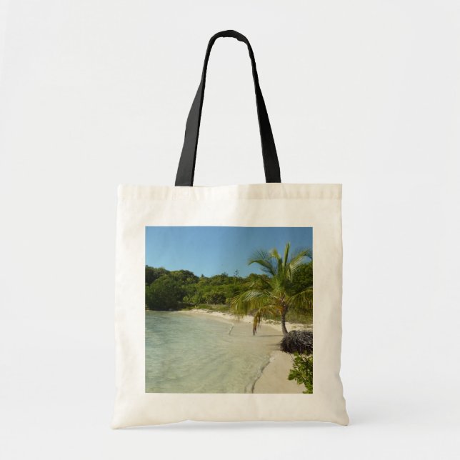 Antiguan Strand Schöne tropische Landschaft Tragetasche (Vorne)