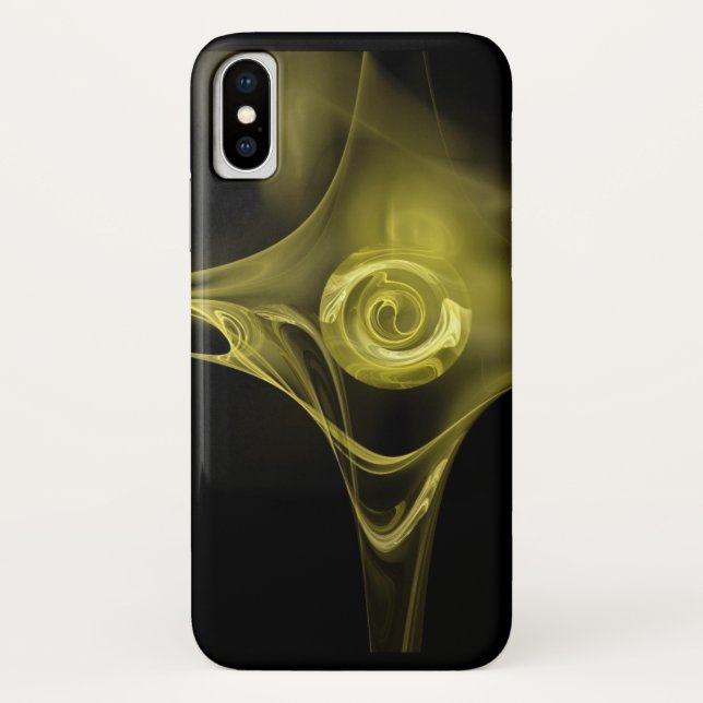 ANTIGUE YELLOW FRAKTAL ROSE Case-Mate iPhone HÜLLE (Rückseite)