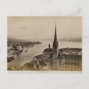 Antik, 1890, Zürich und Zürichsee Postkarte