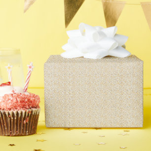 Antik 1940er Jahre Mustard Berry & Leaf Geschenkpapier