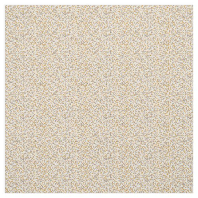 Antik 1940er Jahre Mustard Berry & Leaf Stoff (Muster)