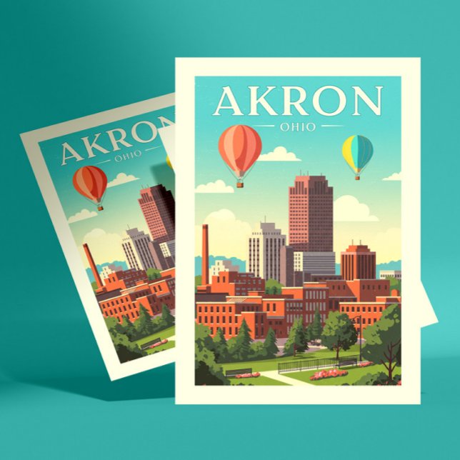 Antik Akron Ohio Postkarte (Von Creator hochgeladen)