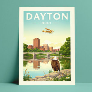 Antik Dayton Ohio Postkarte