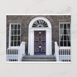Antik Dubliner Türpostkarte, Merrion-Platz Postkarte