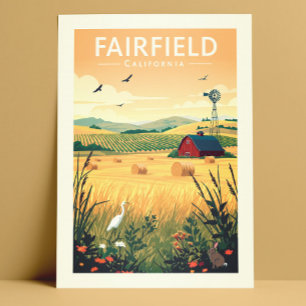 Antik Fairfield Kalifornien Postkarte