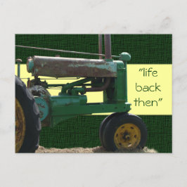 Antik-Green-Traktor-Postkarte - anpassen Postkarte