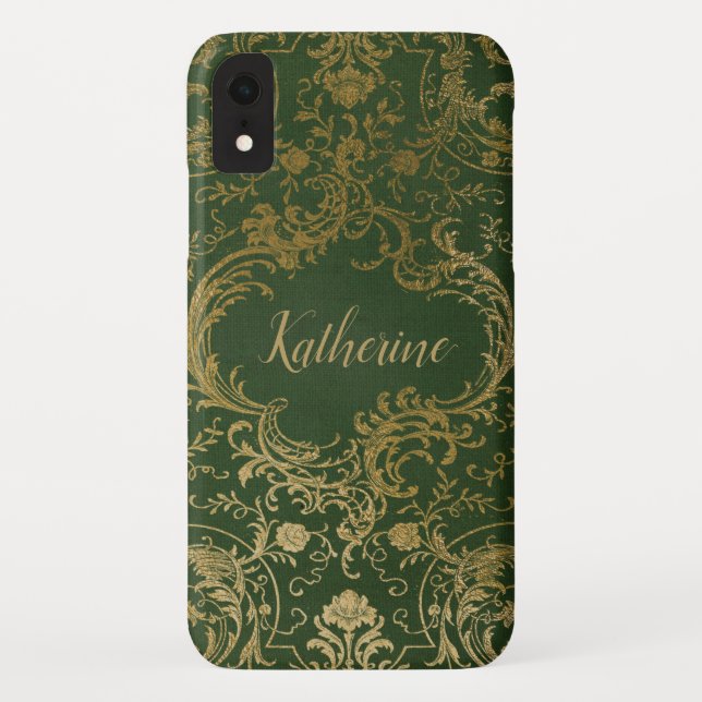 Antik Green und Gold iPhone XR Fall Case-Mate iPhone Hülle (Rückseite)