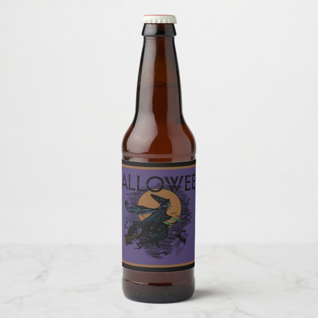 Antik-Hexenmeister-Labels Bierflaschenetikett (Vorderseite)