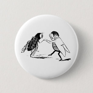 Antik Insekten tanzen; Schmeißfliege Button