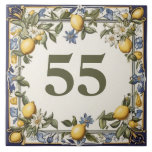 Antik Lemon Door House Nummernschild Plaque Fliese<br><div class="desc">Hausschild,  personalisiertes Haus ohne Plakette,  persönliches,  individuelles Textschild,  Zitronenbauernhof Casa Keramik Kachel,  mediterran grüne Zitronenfrüchte,  traditionelle portugiesische spanische ,  Postpost-Postadresse,  italienisches Bauernhaus Zuhause signage,  dekorative antike antike Bauernvilla, blaue und weiße Vintage Kunst</div>