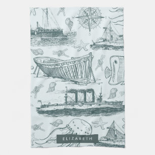 Antik Nautical Geschirrtuch