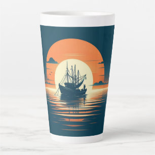 Antik/nautische Garnelen/Fischerei Milchtasse