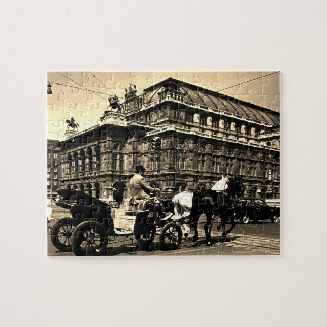 Antik Österreich Wien Fiaker Staatsoper Oper (Horizontal)