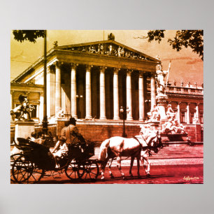 Antik Österreich Wien Parlament Poster