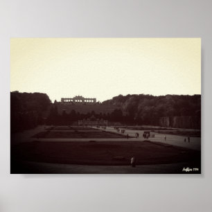 Antik Österreich Wien Schönbrunn Gärten 1970 Poster