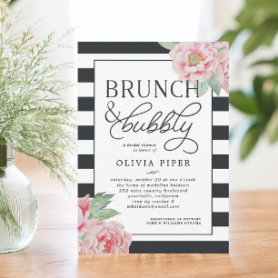 Antik Peony Brunch & Bubbly Brautparty laden ein Einladung
