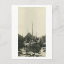 Antik Real Foto Norwegische BootCrew Postkarte