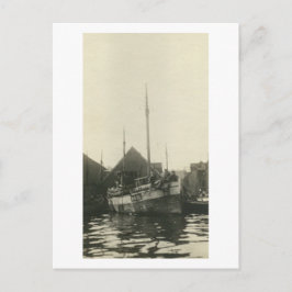 Antik Real Foto Norwegische BootCrew Postkarte