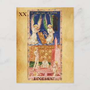 ANTIK RENAISSANCE TAROT 20 / GERICHT POSTKARTE
