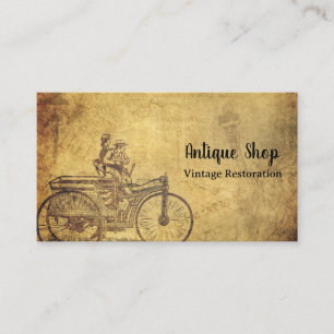 Antik-Restaurationswerkstatt Fahrrad Visitenkarte