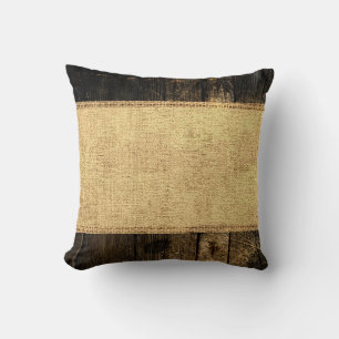 Antik-rustikaler Jute-Holz-Look #4 Kissen