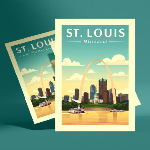 Antik St. Louis Missouri Postkarte