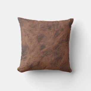 Antik Tan Leder Druckkissen Textur Muster Kissen