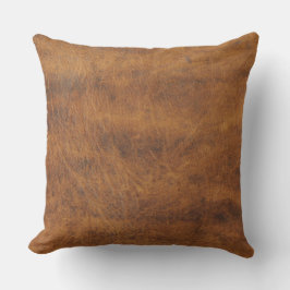 Antik Tan Leder Druckkissen Textur Muster Kissen