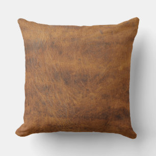 Antik Tan Leder Druckkissen Textur Muster Kissen