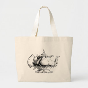 Antik-Tee-Teekanne-Tragetasche Jumbo Stoffbeutel