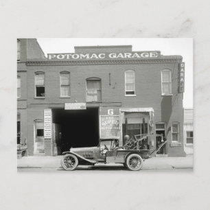 Antik Tow Truck, 20er Postkarte