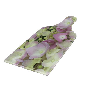 Antik Weiß und Dusty Pink Hydrangea Petals Schneidebrett