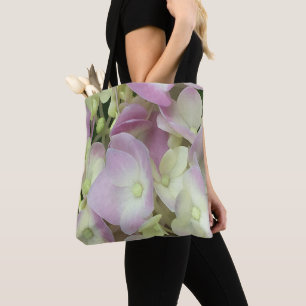 Antik Weiß und Dusty Pink Hydrangea Petals Tasche