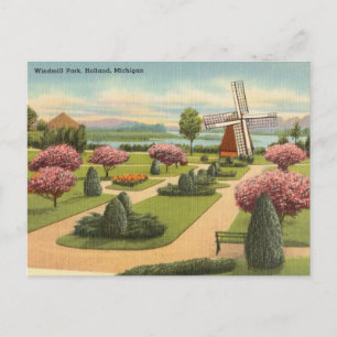 Antik, Windmühlenpark, Holland, Michigan Postkarte