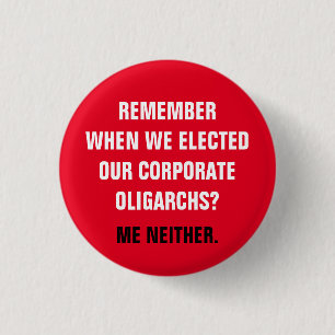 Antikapitalistische kapitalistische Oligarchen Button