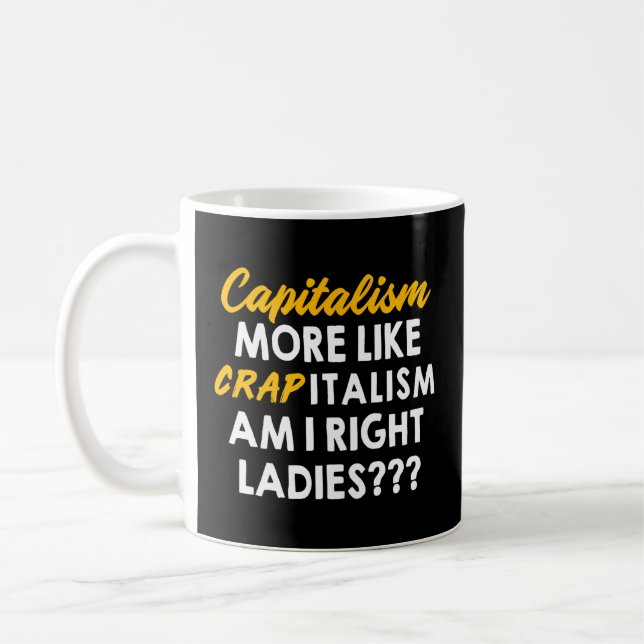 Antikapitalistischer Sozialismus Kapitalismus ähne Kaffeetasse (Links)