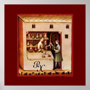 ANTIKAPOTHEKE, Apotheker, Medizin, Drogerie Poster
