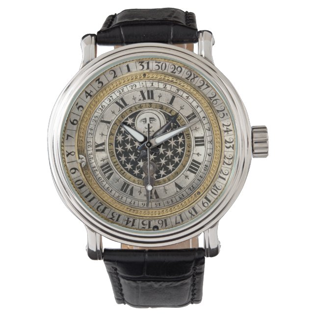 Antike 1650 Kalender drucken Armbanduhr (Vorderseite)