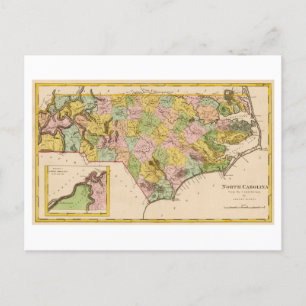 Antike 1815 Karte von North Carolina