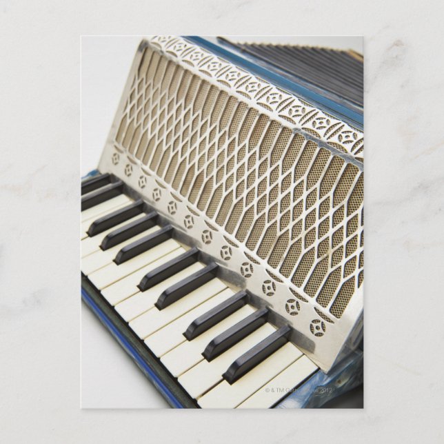 Antike Accordion-Tastatur Postkarte (Vorderseite)