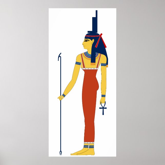 Antike ägyptische Göttin Isis Poster (Vorne)