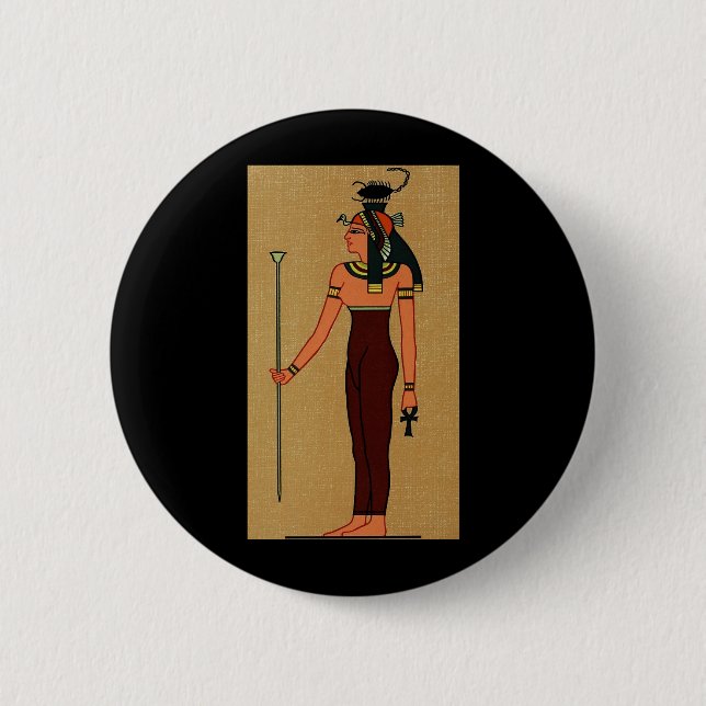 Antike ägyptische Göttin Serqet Button (Vorderseite)