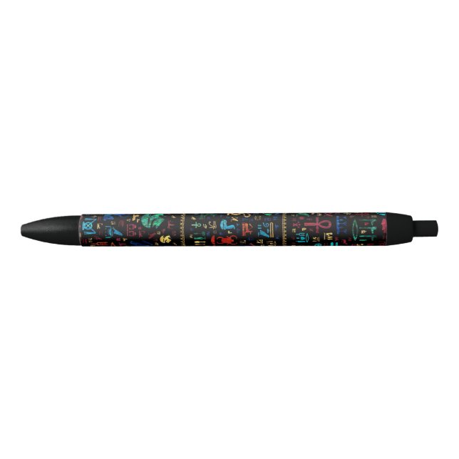 Antike ägyptische Hieroglyphen - farbiger Marmor Kugelschreiber (Vorderseite)