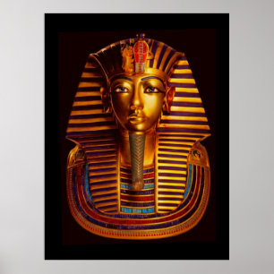 Antike ägyptische König Tutanchamun Gold Burial Ma Poster