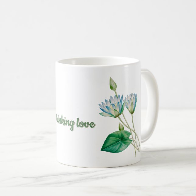 Antike ägyptische Lotusblume Kaffeetasse (VorderseiteRechts)