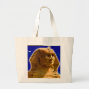 Antike ägyptische Sphinx im Gizeh Art Design Jumbo Stoffbeutel